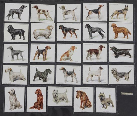 Four folio albums of cigarette cards on the theme of Wildlife, Dogs, etc.,